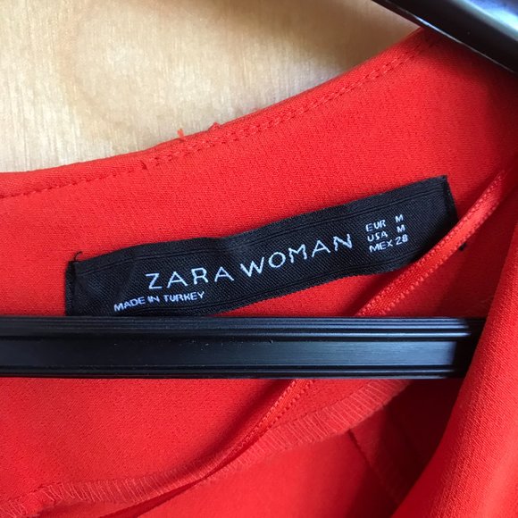 Red Zara shift dress size Medium - Picture 4 of 4